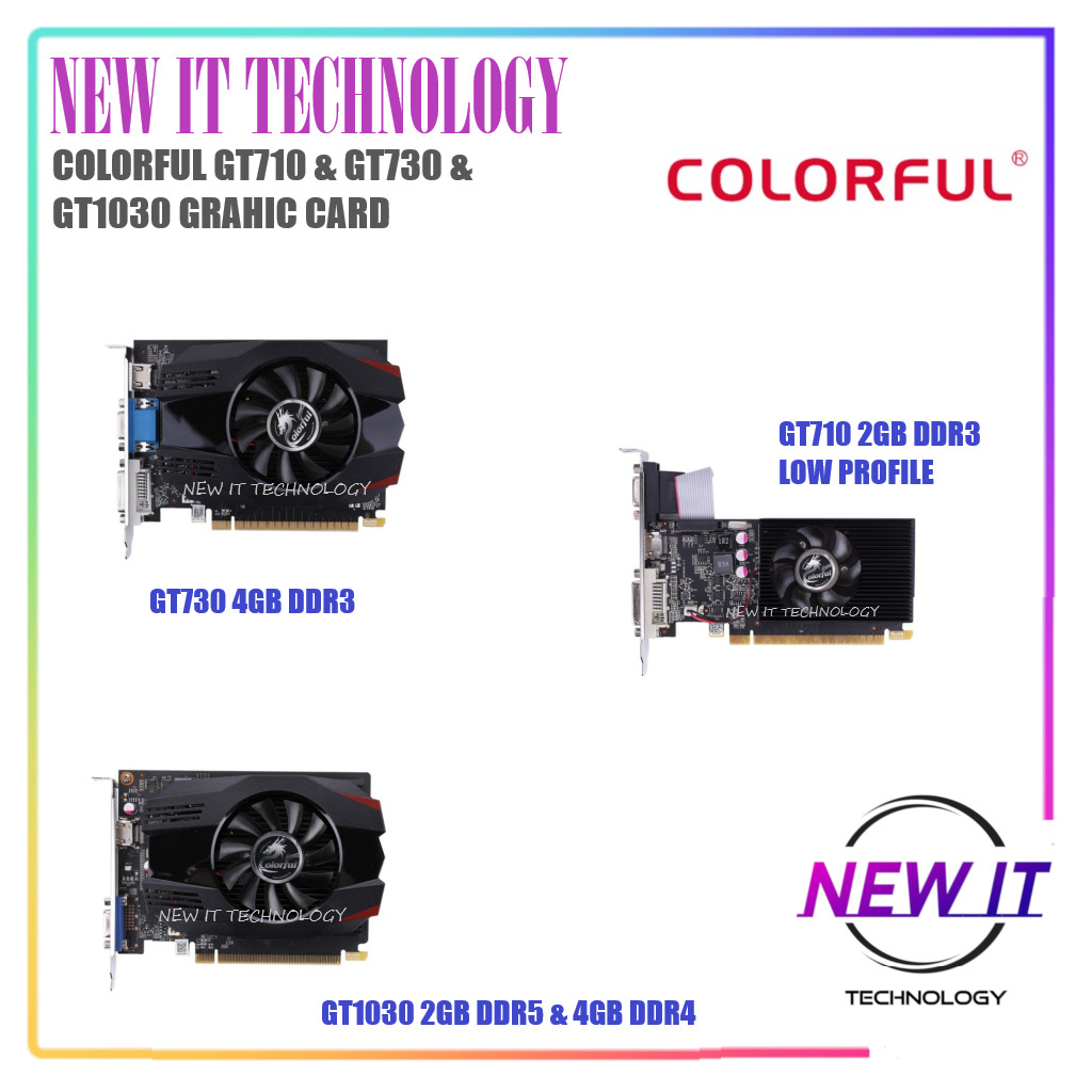 Colorful Geforce GT710 2GB DDR3 LOW PROFILE GT730 4GB LOW