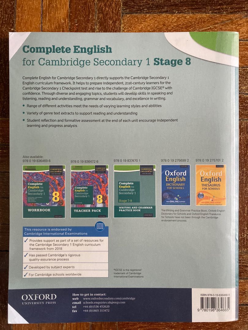 Complete english for cambridge secondary 1 hobbies toys books