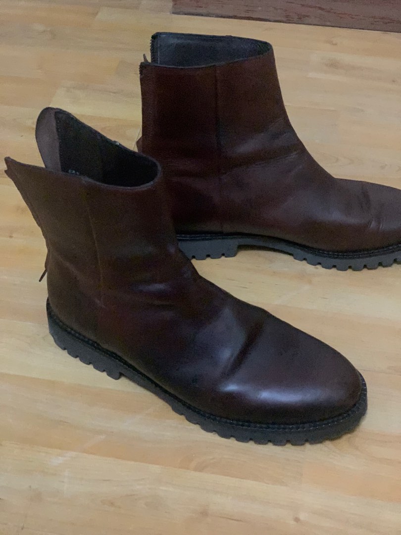 COS Dark Brown High Boot EUR 41 Men s Fashion Footwear Boots on