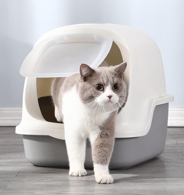 Covered Cat Litter Box for cat cage condo litter and tofu, Pet