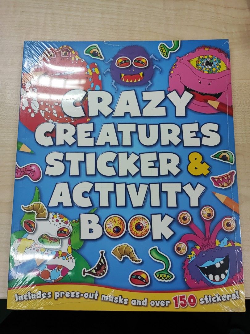 Crazy Creatures Stickere & Activity Book, Hobbies & Toys, Books & Magazines, Children's Books on