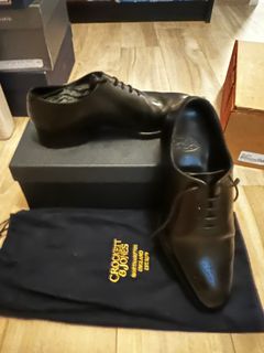 Crockett & Jones black calf leather sole  size：5.5 男裝黑色小羊皮 皮鞋 幾乎全新629386033794581129