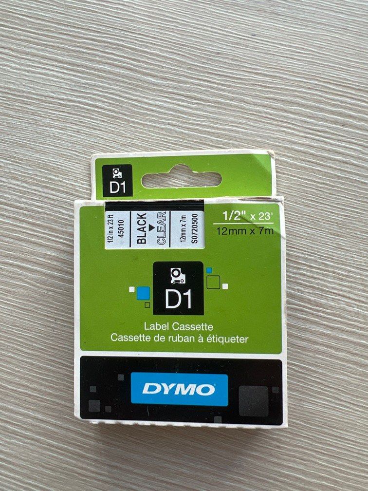 Dymo label cassette/ cartridge black, Computers & Tech, Printers, Scanners  & Copiers on Carousell