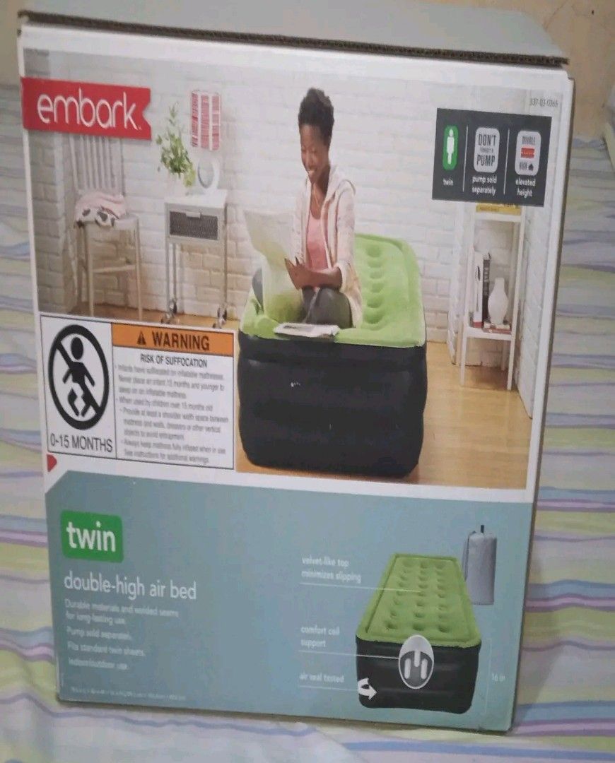 Embark Twin DoubleHigh Air Bed, Furniture & Home Living, Furniture