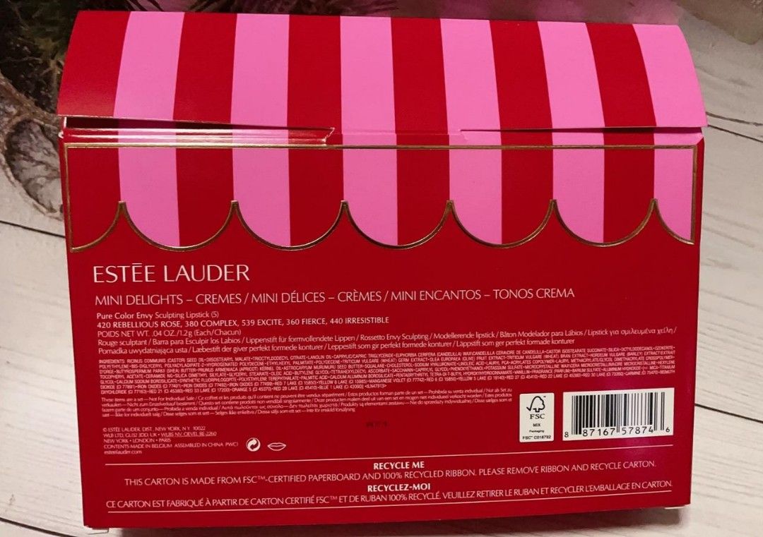 Estee Lauder Mini Cream Lipstick Set of 5, Beauty & Personal Care, Face, Makeup on Carousell