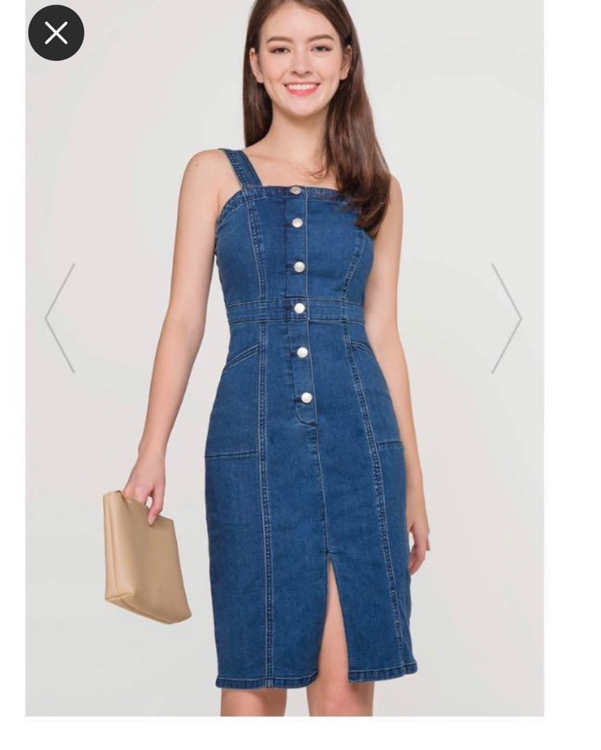 fayth denim dress SAVEIRA DENIM MIDI DRESS MIDNIGHT  Fayt The Label