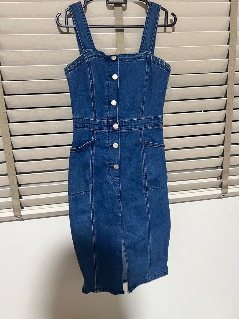 fayth denim dress SAVEIRA DENIM DRESS STONE Fayt The Label