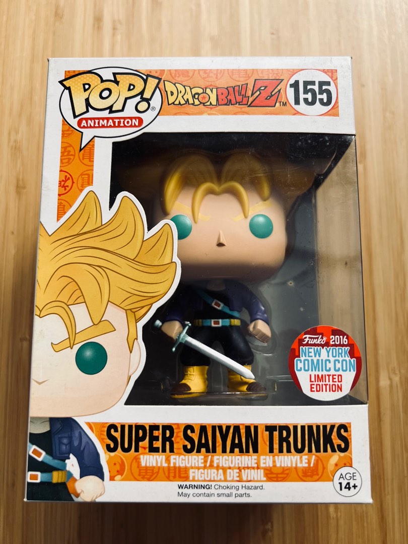Funko Pop Super Saiyan Trunks Dragonball Z DBZ 155 NYCC Limited