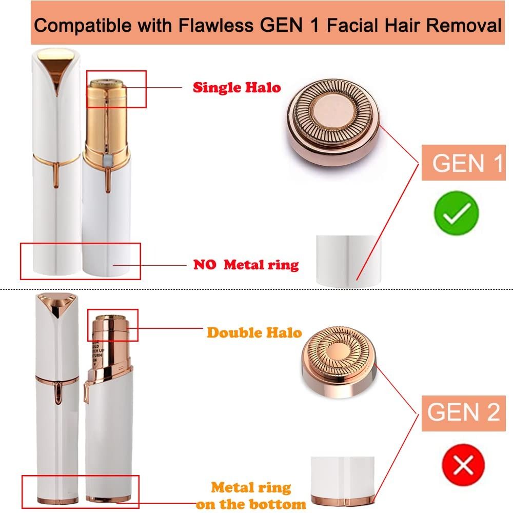 Flawless Women Painless Hair Remover Face Facial Hair Remover Need Mart |  Facial Hair Remover Replacement Heads, For Flawless Touch, For Women Lip,  Chin, Cheeks Cleaning As Seen On Tv 18k Gold-plated