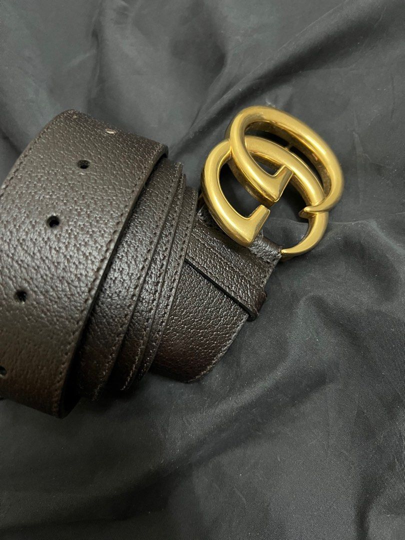 Gucci marmont sales leather logo belt