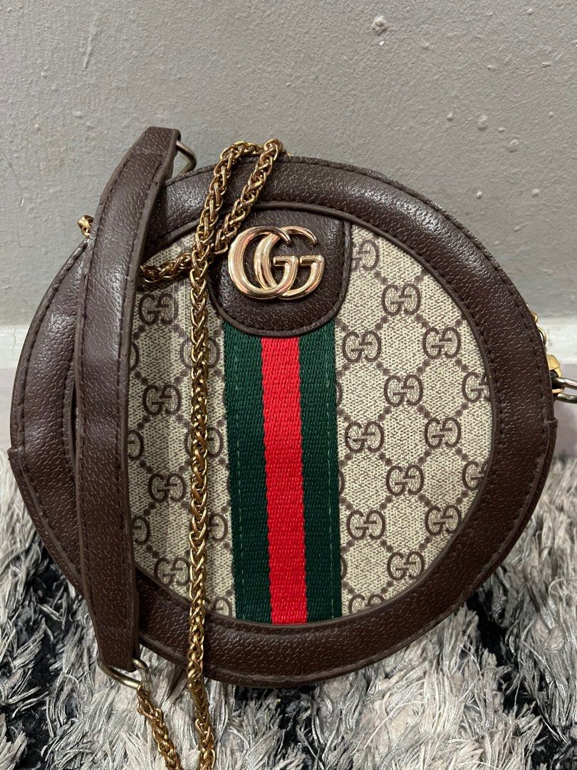 Gucci Ophidia GG Round Crossbody Bag Women s Fashion Bags