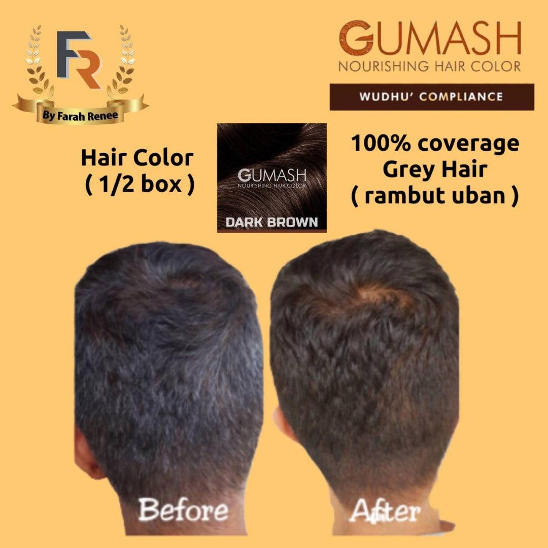 [Mesra Wuduk] Gumash Hair Color (Dark Brown), Beauty & Personal Care