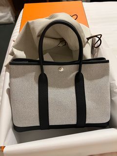 Hermes Garden Party Etoupe / CK18 Vache Liegee TPM 30 Tote Bag PHW