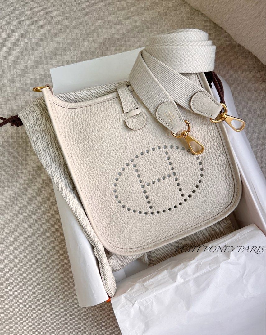 Hermès Mini Evelyne Beton GHW - Designer WishBags