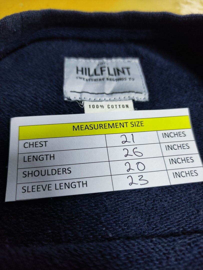 HILLFLINT SWEATSHIRT VTG VINTAGE Men s Fashion Coats Jackets