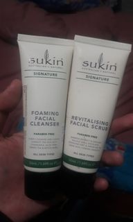 HOT SALE!!! Sukin facial wash dan sukin facial scrub