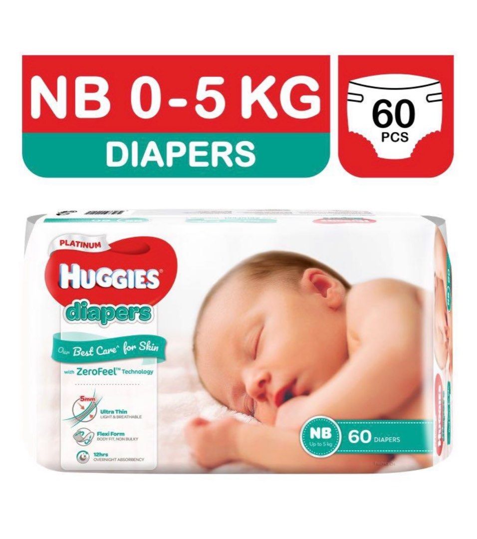 Huggies Platinum - Newborn Tape Diapers, Babies & Kids, Bathing ...