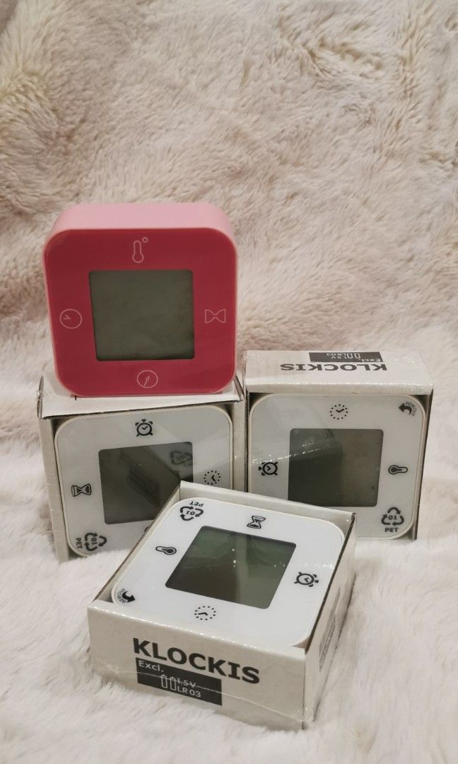IKEA Klockis alarm clock with thermometer, Furniture & Home Living
