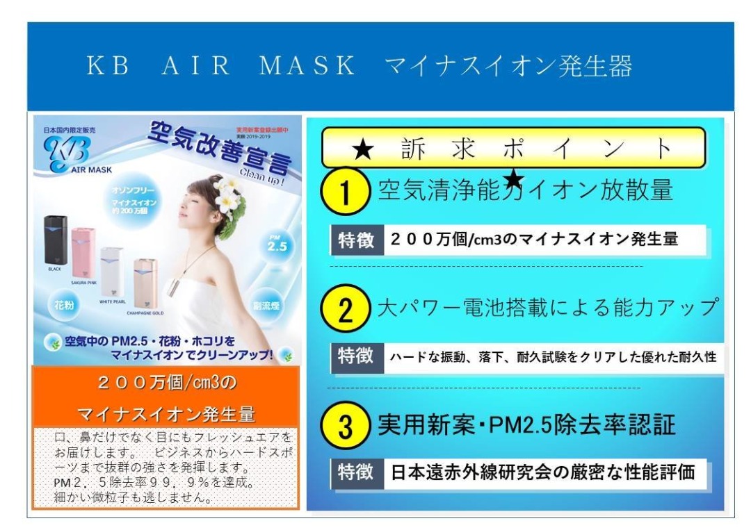 注目ショップ 損切値 KB AIR MASK KBエアマスク GOLD 空気清浄器 超小型