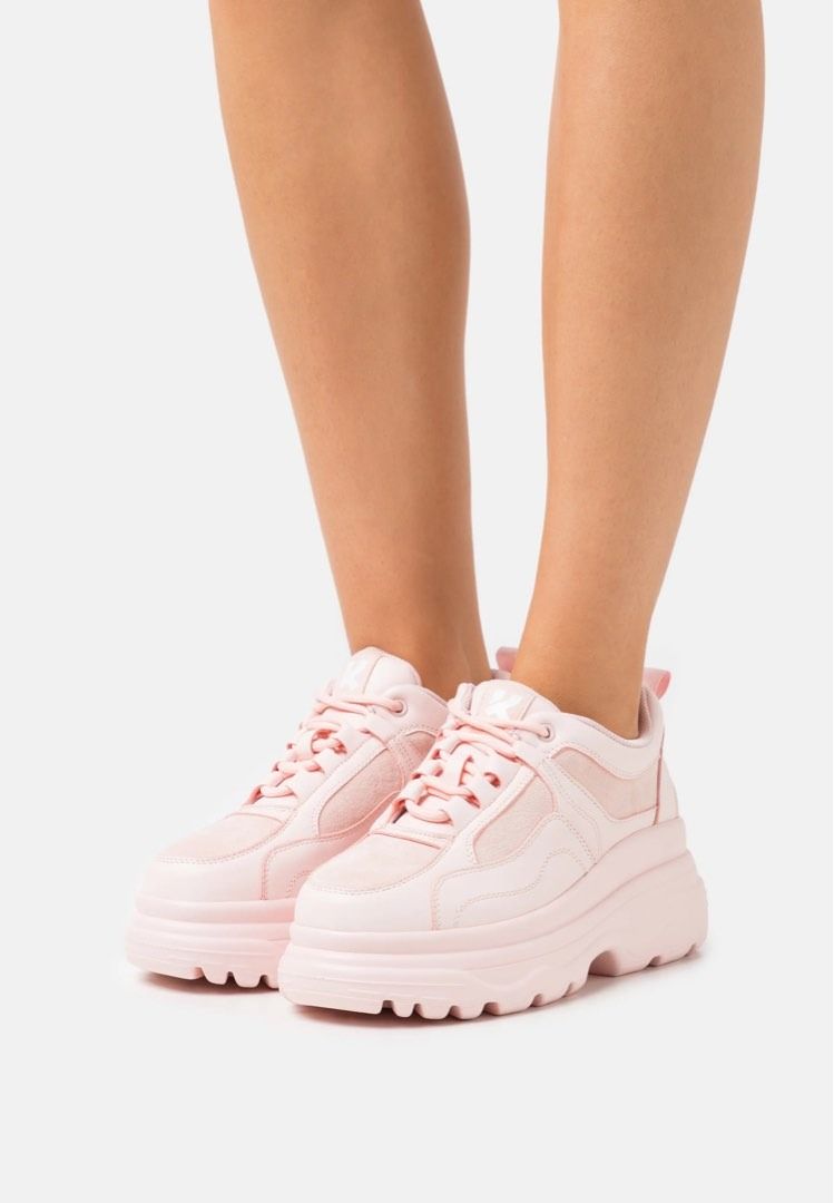 White and hotsell pink chunky trainers