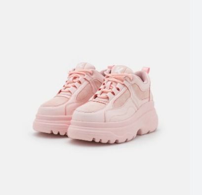 Chunky red trainers sales