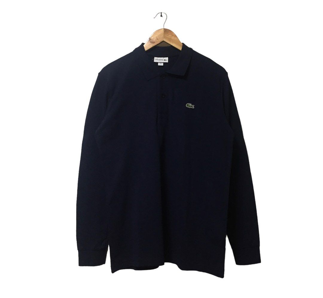 Lacoste long sleeve navy polo Clearance