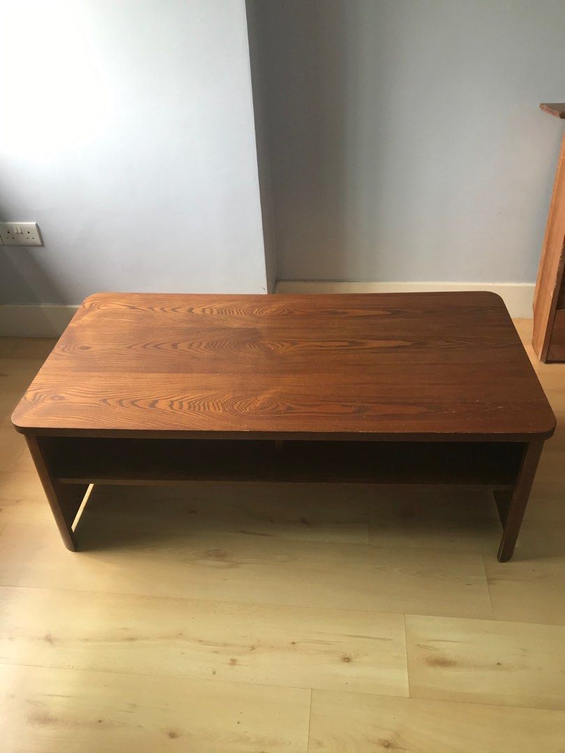 Large Wooden Coffee Table, Furniture & Home Living, Furniture, Tables