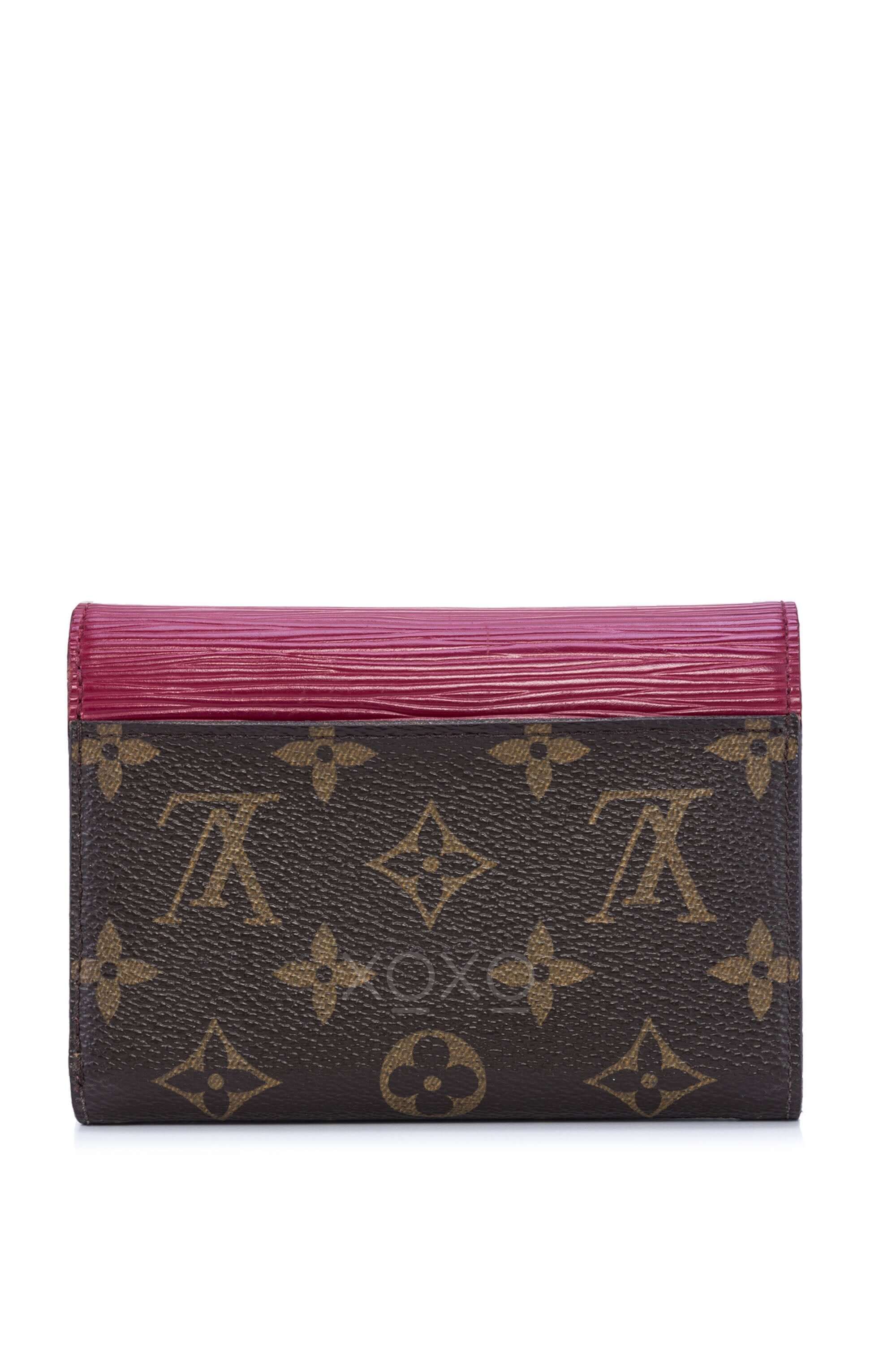 Louis Vuitton Brown, Pattern Print Monogram Leather Marie Lou Wallet