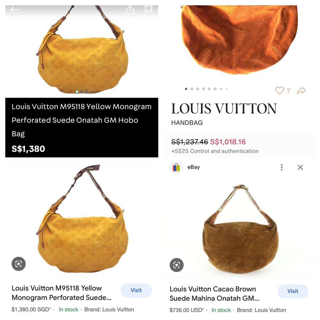 Louis Vuitton Orange Monogram Suede Limited Edition Onatah GM Bag