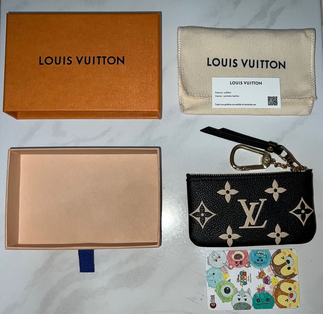 Louis Vuitton Key Pouch Granite in Cowhide Leather with Silver-tone - US