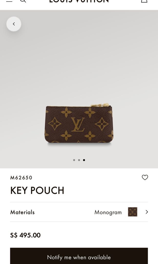 Louis Vuitton Monogram Key Pouch, Luxury, Bags & Wallets on Carousell