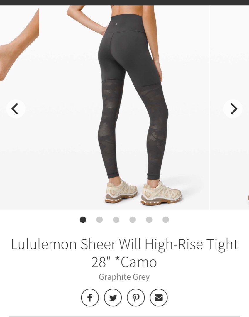 Lululemon Sheer Will High-Rise Tight 28