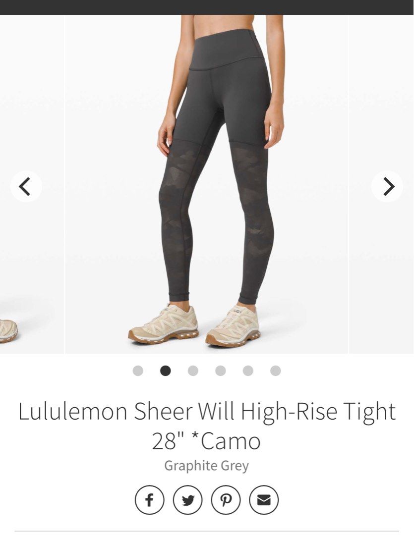 Lululemon Sheer will high rise legging 28', Women's Fashion, Activewear on  Carousell