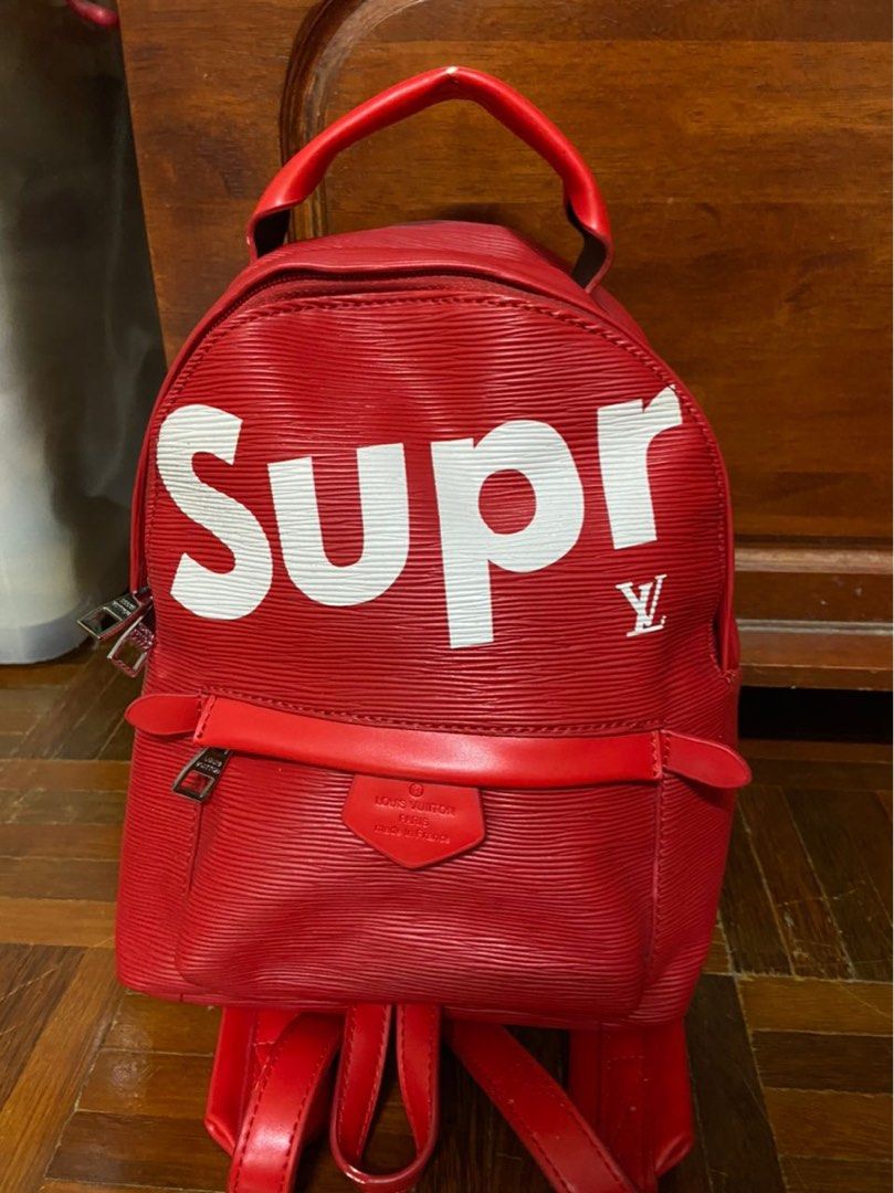 LV Supreme Palm Springs Backpack, Women's Fashion, Bags & Wallets, Backpacks  on Carousell