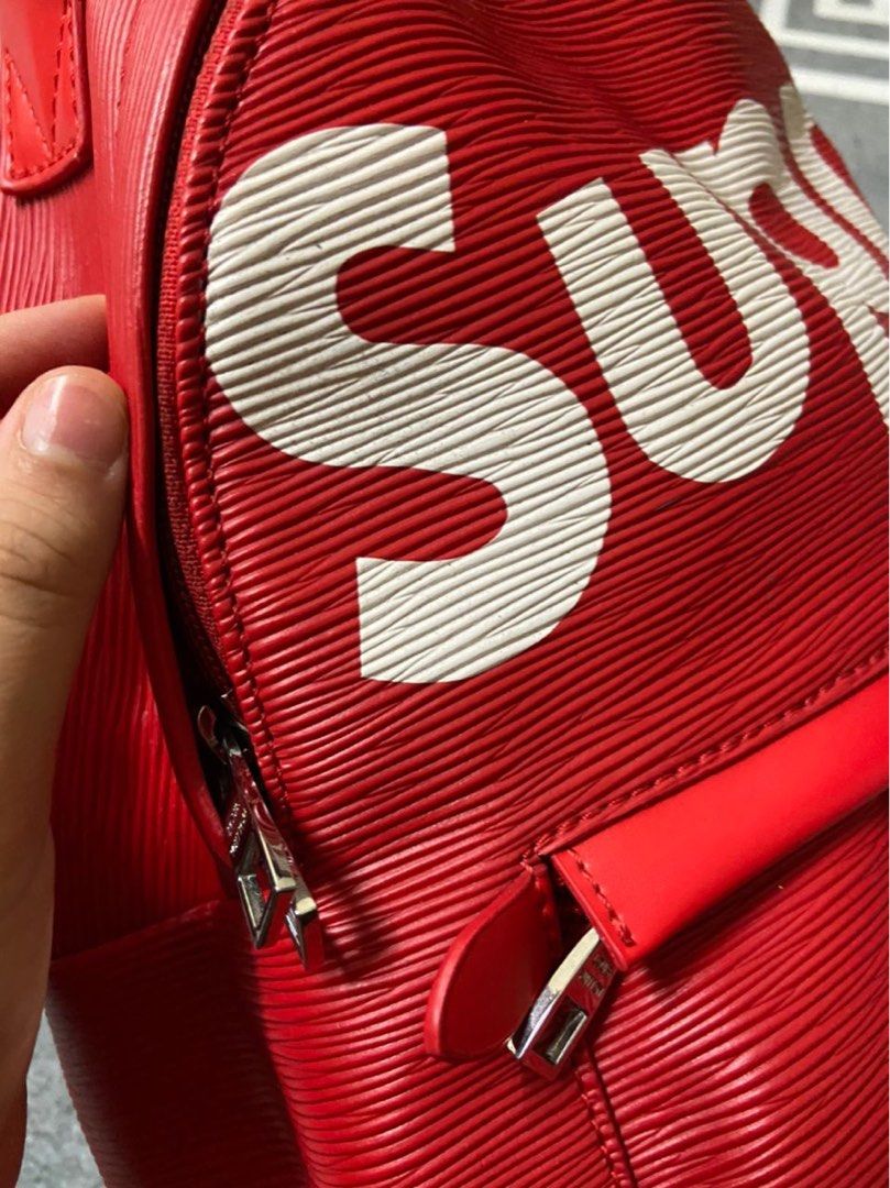 red supreme backpack lv