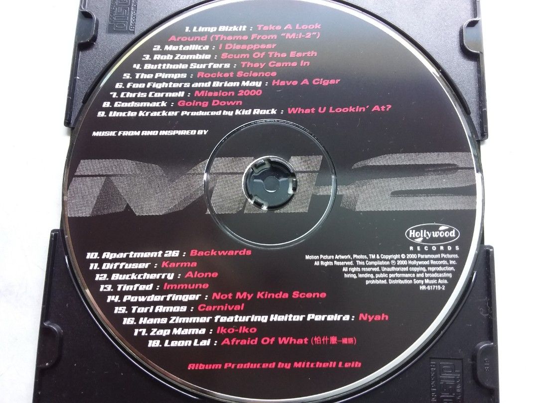 M: i-2, MISSION IMPOSSIBLE 2，ORIGINAL SOUNDTRACK CD, 興趣及遊戲