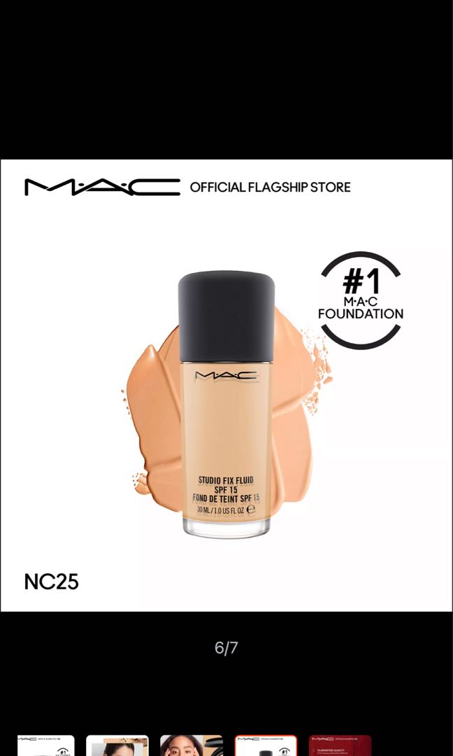 MAC Foundation NC 25 MAC Studio Fix Fluid SPF 15 Foundation Mac