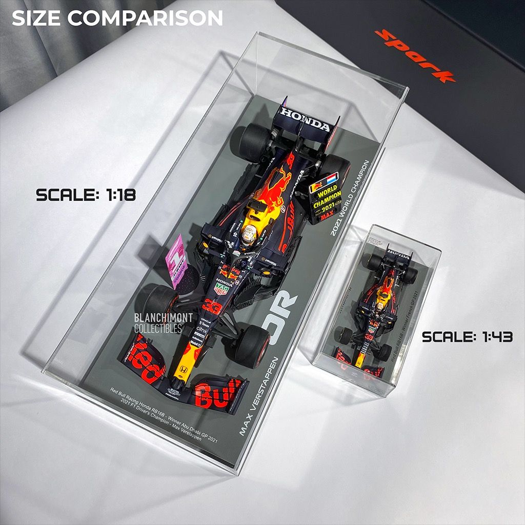 Max Verstappen RB16B #33 1:18 Scale Model Spark Abu Dhabi 2021 Winner ...