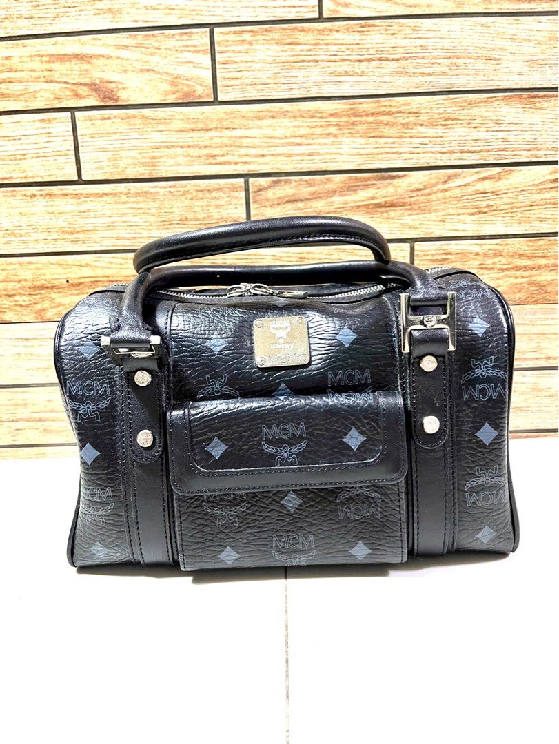 MCM Boston Doctors Bag Black, Luxury, Bags & Wallets on Carousell