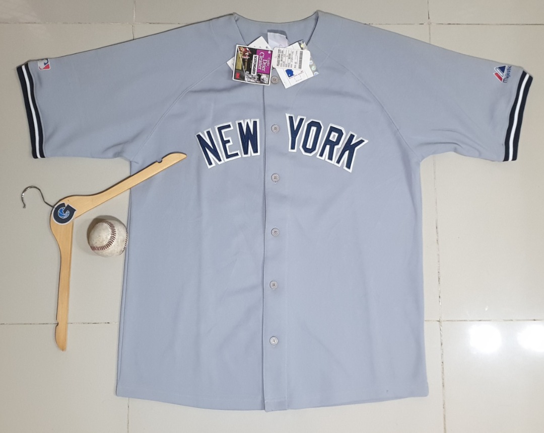 Mlb New York Yankees #40 Wang Pinstripe Button Up Baseball Jersey