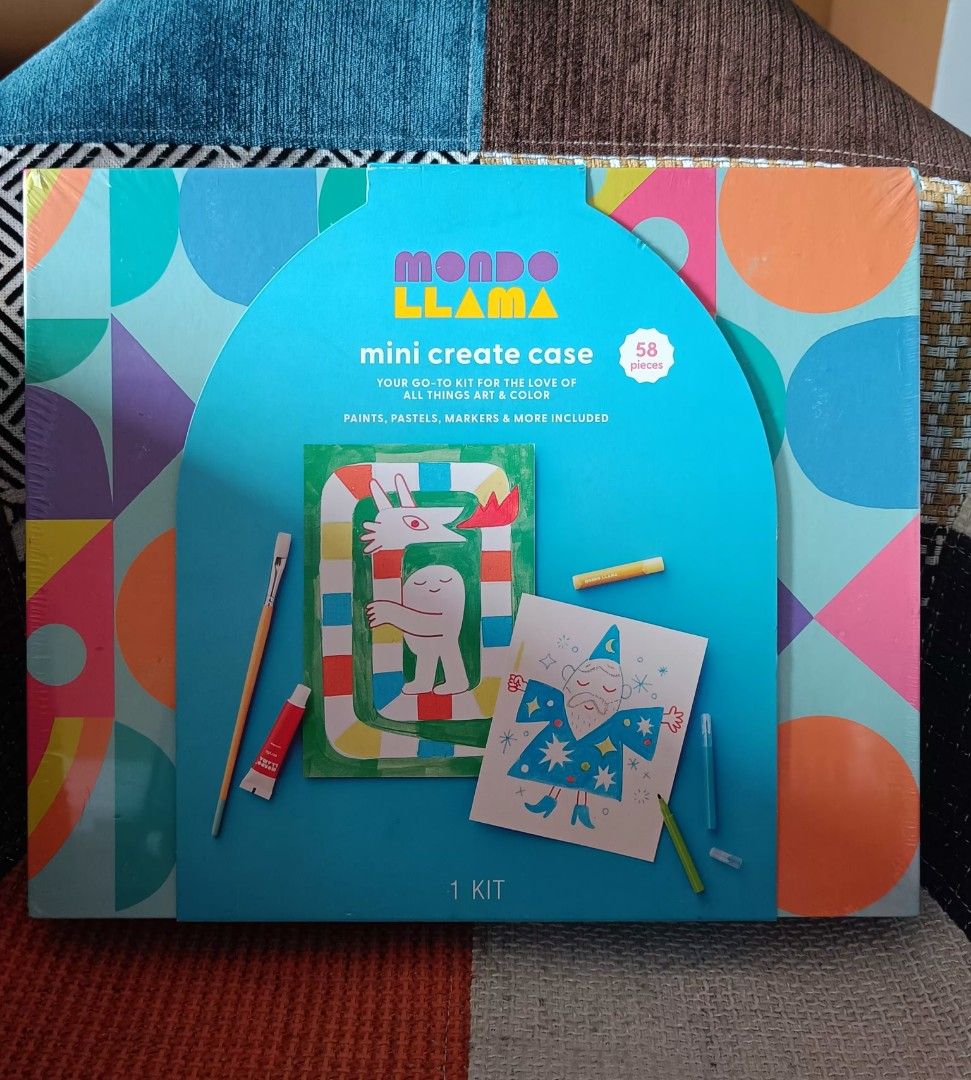 Mondo Llama 58pc Art Set in Carry Case, Hobbies & Toys, Stationary