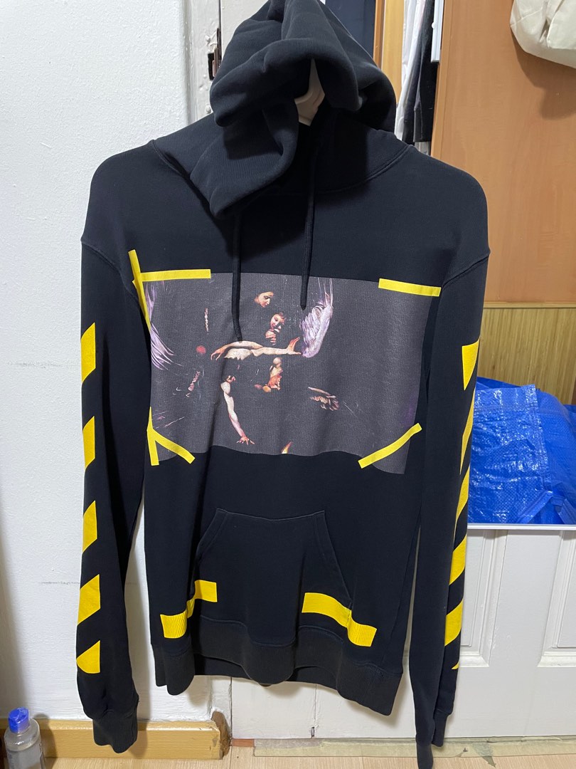 Off white caravaggio cheap hoodie yellow