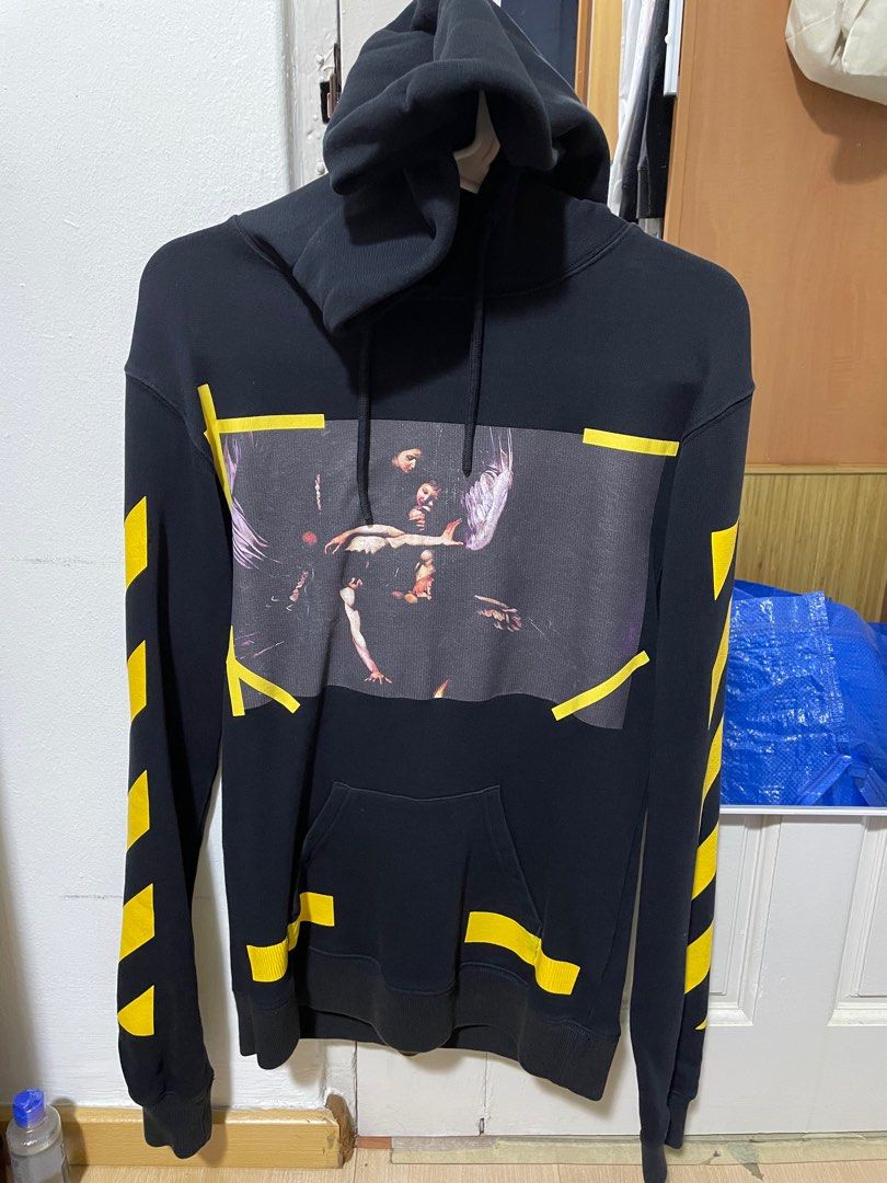 Off white caravaggio hoodie yellow hot sale