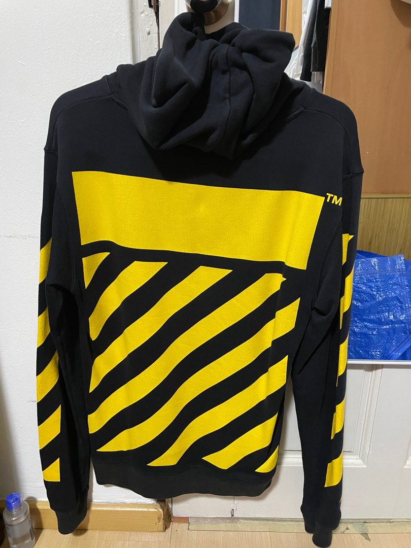 White and yellow hoodie hot sale