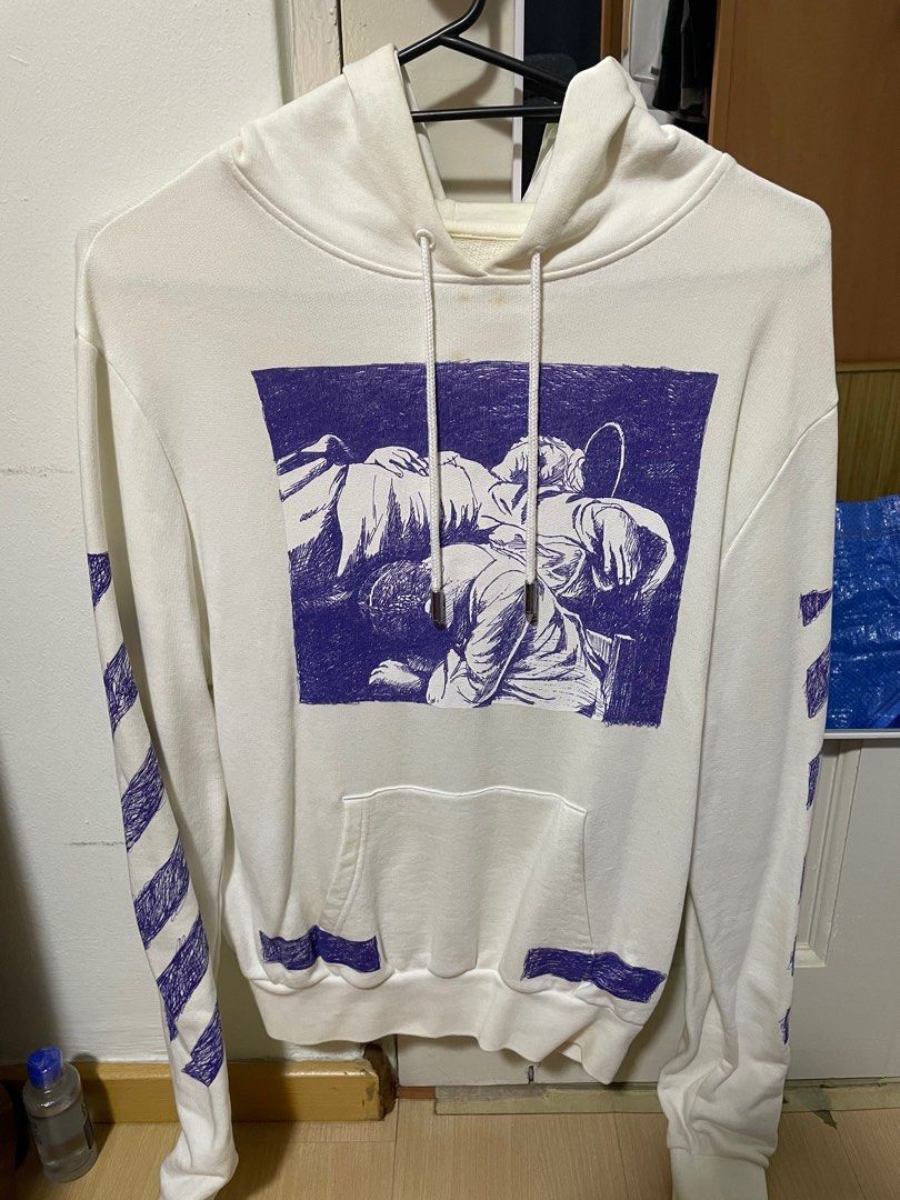 Off white hotsell anime hoodie