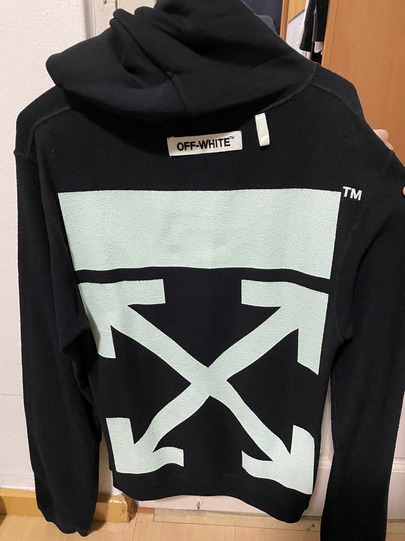 White and black online off white hoodie