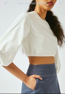 OSN Our Second Nature BNWT Cotton Cropped Blouse XL