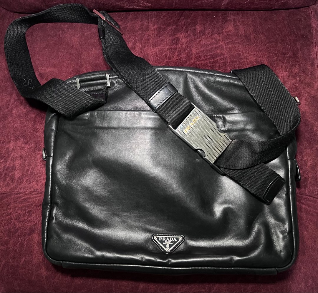 Prada Laptop Bag 100 Authentic w/ Serial Code, Men's Fashion, Bags