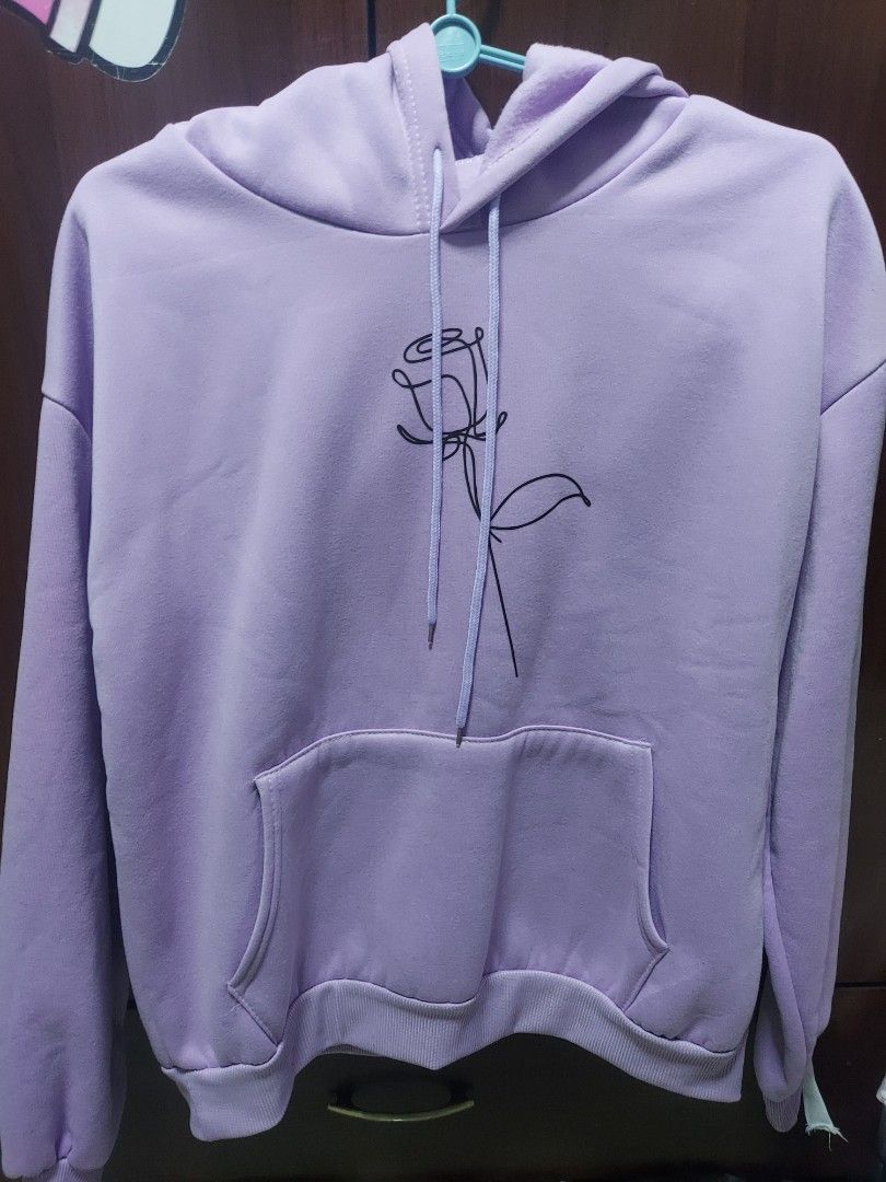 Purple discount rose hoodie