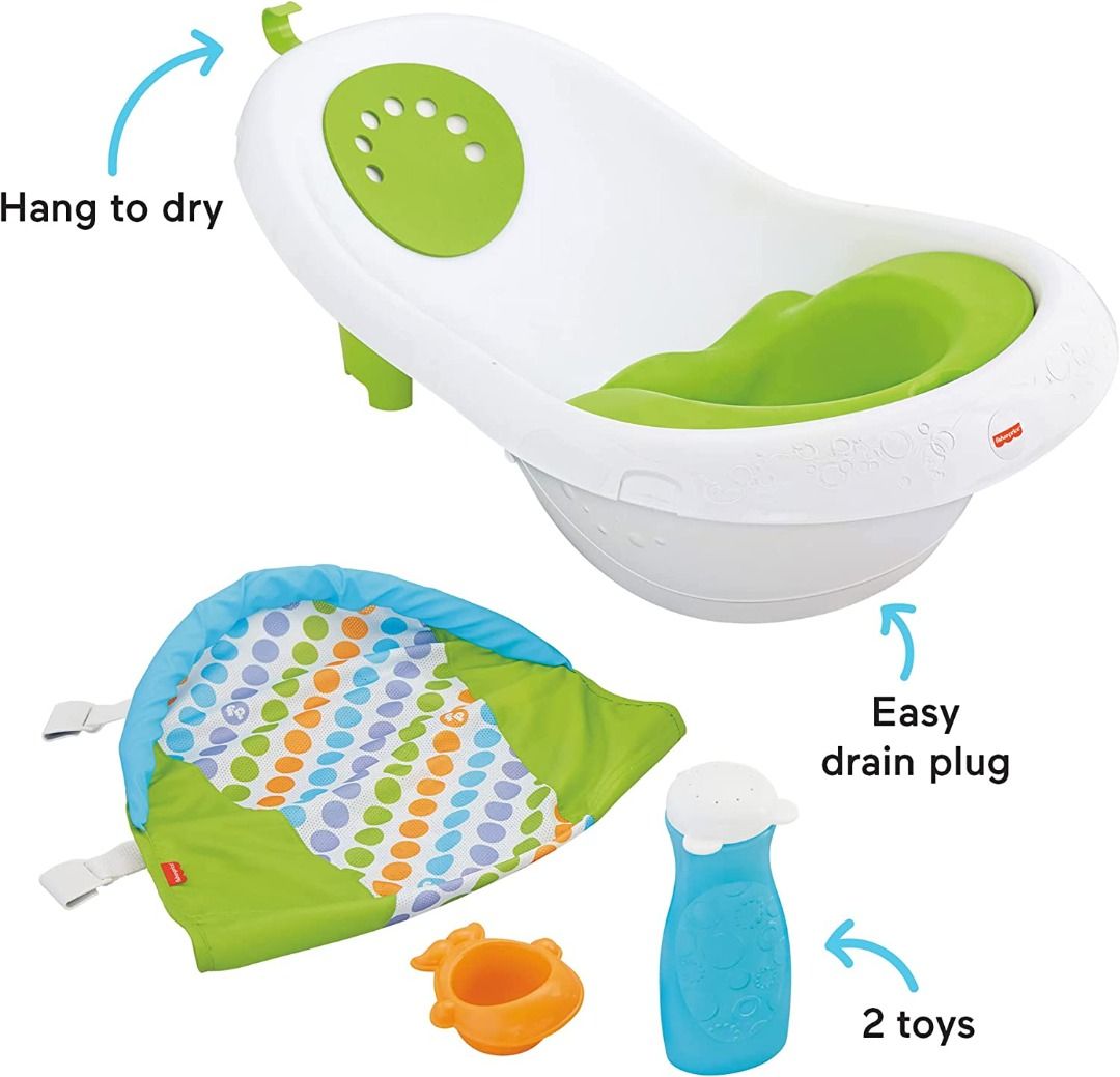 (READY STOCK) Fisher Price 4 in 1 Baby Bath Tub, Babies & Kids, Bathing